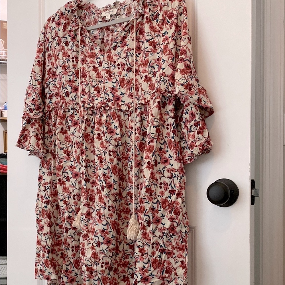 Umgee Ruffled 3/4 Sleeve Boho Blouse